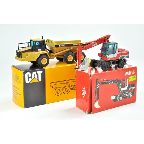 79 - NZG 1/50 Construction issue comprising CAT D250E Articulated Dump Truck plus O&K MH 5 Wheeled Excava... 