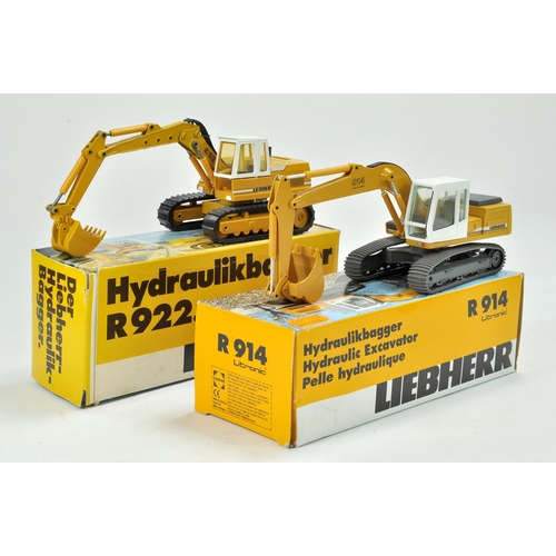 80 - Conrad 1/50 Construction issue comprising Liebherr R922 and R914 Tracked Excavators. Both appear ver... 