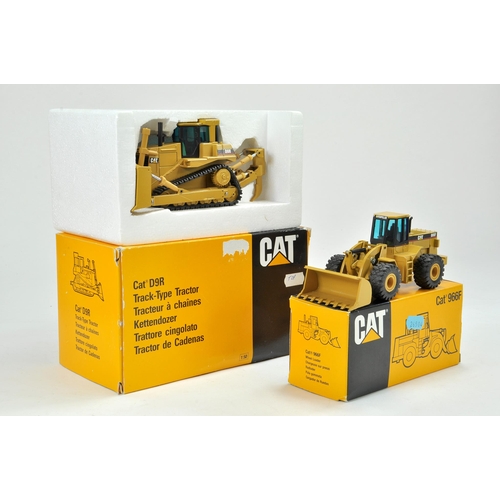 81 - NZG 1/50 Construction issue comprising CAT 966F Wheel Loader plus CAT D9R Track Type Tractor. Both a... 