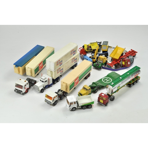 95 - Assorted worn commercial diecast from Siku, Matchbox and others.