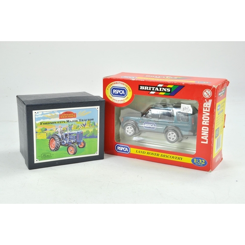 316 - Britains 1/32 Fordson E27N Major Tractor part of vintage series plus Land Rover Discovery RSPCA. App... 