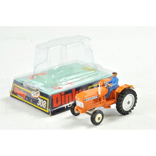 351 - Dinky No. 308 Leyland Tractor in orange with white wheels and driver. Excellent with little sign of ... 