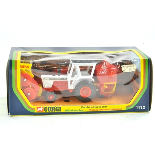 354 - Corgi No. 1112 David Brown Tractor an JF Combine Harvester. Excellent with little sign of wear in ve... 