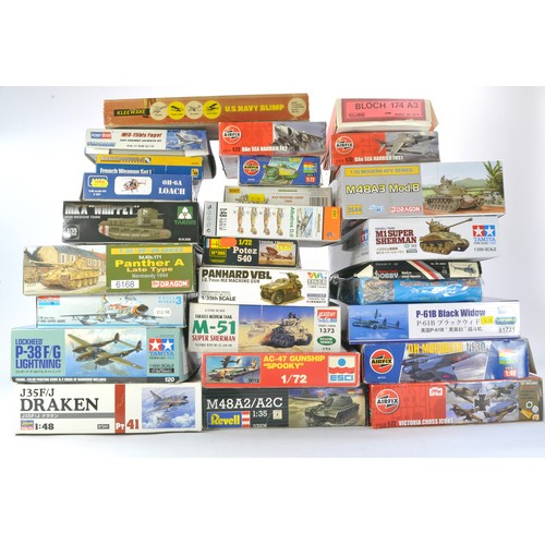 1026 - Plastic Model Kits comprising Twenty Seven Mostly Aircraft from various makers including Hasegawa, D... 