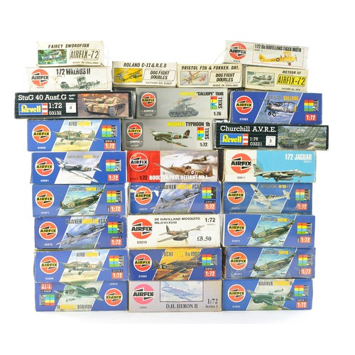 1038 - Plastic Model Kits comprising Twenty Seven Aircraft and Military Vehicle issues mostly from Airfix. ... 