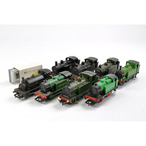 1049 - Model Railway group comprising various Tank Locomotives from Hornby. Ex layout and runners but with ... 