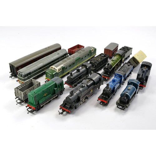 1058 - Model Railway group comprising Nine Locomotives plus rolling stock. With modifications and super det... 