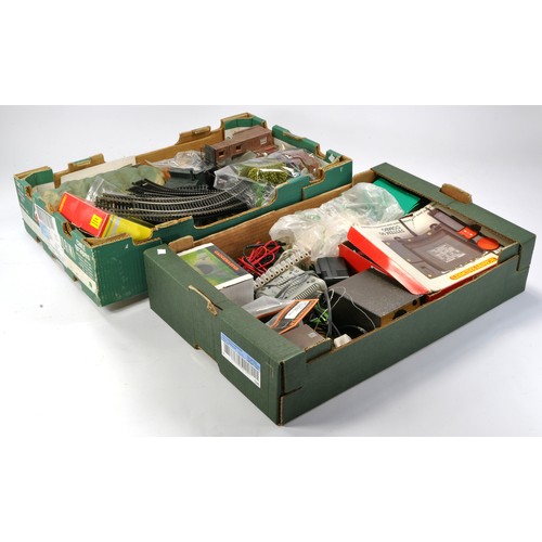 1066 - Model Railway group comprising two trays of various accessories, components (power) and other relate... 