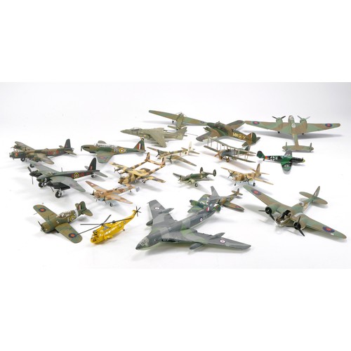 1074 - Model Aircraft and related diecast comprising a large tray (two images) to include various Corgi die... 