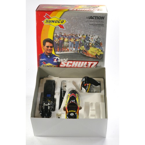 1092 - Action Collectibles 1/9 Pro Stock Motorcycle comprising Dave Schultz Sunoco Team. Looks to be excell... 