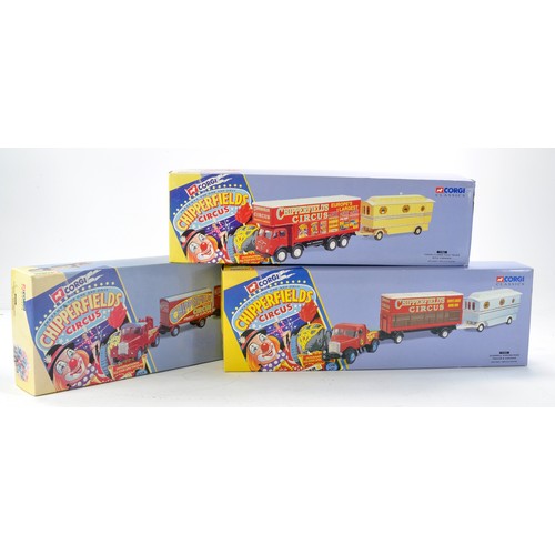 1095 - Corgi diecast comprising trio of Chipperfields Circus Sets including No. 97915, 97888 and 97885. Loo... 