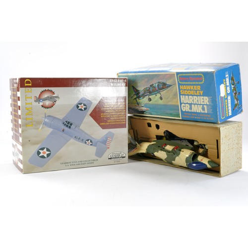 1100 - Gearbox Collectibles 1942 F4F Wildcat plus Battery Operated Hawker Siddeley Harrier (looks complete)... 