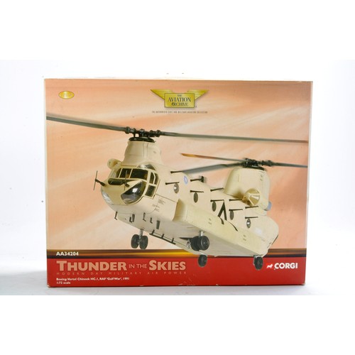 1103 - Corgi Diecast Aircraft issue comprising No. AA34204 Boeing Chinook RAF Gulf War. Looks to be general... 