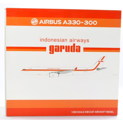 1136 - Model Aircraft comprising 1/200 JC Wings Airbus A330-300 Indonesia Airlines. Excellent, no sign of f... 