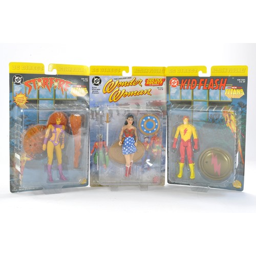 1159 - DC Direct Action DC comics Action Figures comprising Golden Age Wonder Woman, Star Fire and Kid Flas... 