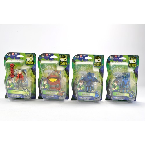 1182 - Bandai Cartoon Network Ben 10 Alien Force Carded Figures comprising Big Chill, Big Chill Cloaked, Br... 