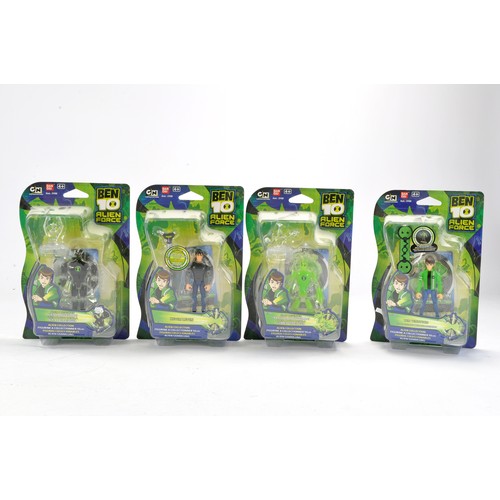 1183 - Bandai Cartoon Network Ben 10 Alien Force Carded Figures comprising Ben Tennyson, Goop Defender, Kev... 