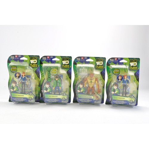 1187 - Bandai Cartoon Network Ben 10 Alien Force Carded Figures comprising Gwen Tennyson, Humungosaur, Ben ... 