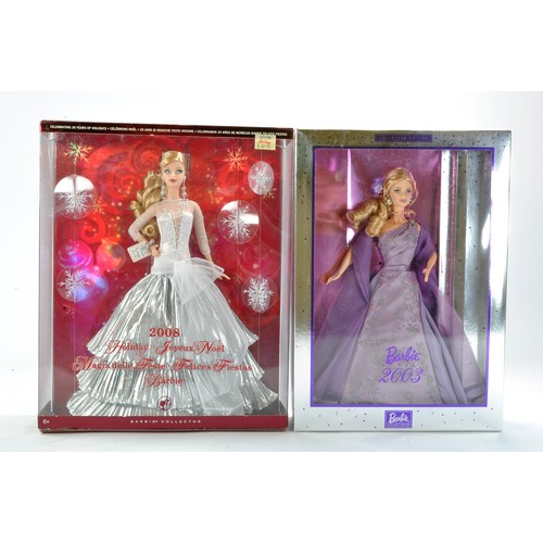 1207 - Fashion Dolls comprising Barbie Happy Holidays 2008 plus Collector Edition 2003. Excellent, unopened... 