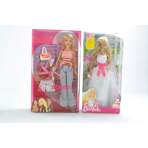 1214 - Fashion Dolls comprising Barbie Bride and My Scene My City Barbie. Excellent and unopened. No obviou... 