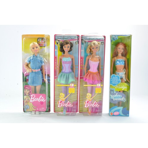 1233 - Fashion Dolls comprising Barbie Palm Beach - Midge plus duo of Ballerina issues and one other. Excel... 