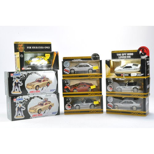 1263 - James Bond 007 comprising duo of boxed Corgi No. 04201 Aston Martin and Oddjob figure plus seven Dir... 