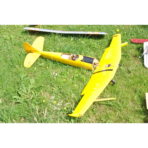 1329 - An impressive collection of RC Model Aircraft from a single owner collection comprising various larg... 