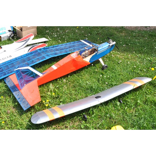 1329 - An impressive collection of RC Model Aircraft from a single owner collection comprising various larg... 