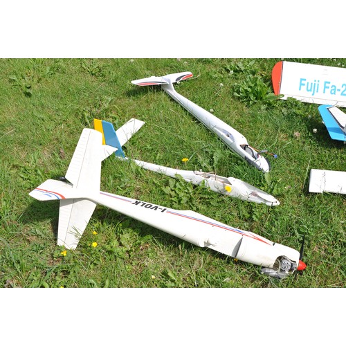 1329 - An impressive collection of RC Model Aircraft from a single owner collection comprising various larg... 