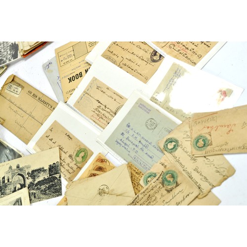 1504 - Stamps, Postal History and Ephemera comprising many dozen items relating to India including military... 