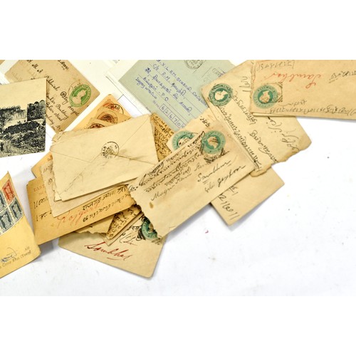 1504 - Stamps, Postal History and Ephemera comprising many dozen items relating to India including military... 