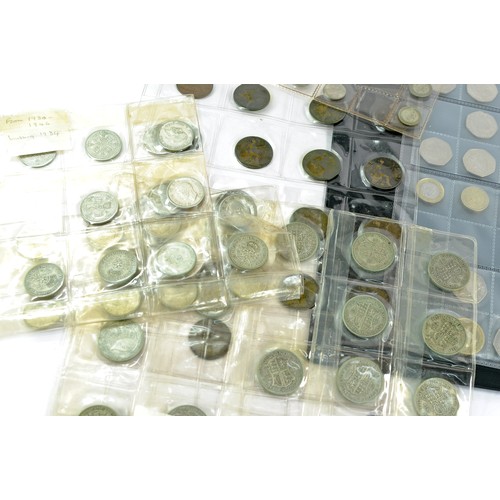 1515 - Coins comprising large collection of early to mid 20th century coinage comprising half crown sets, t... 