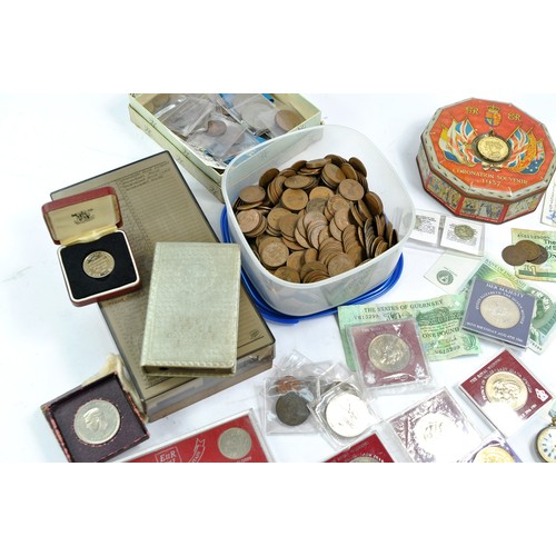 1516 - Coins comprising large collection of coinage dating late 19th to mid 20th century (mainly). The odd ... 