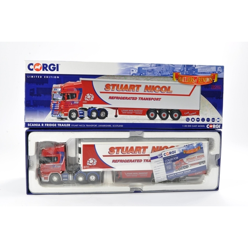 32 - Corgi Diecast Model Truck issue comprising No. CC13750 Scania R Fridge Trailer in livery of Stuart N... 