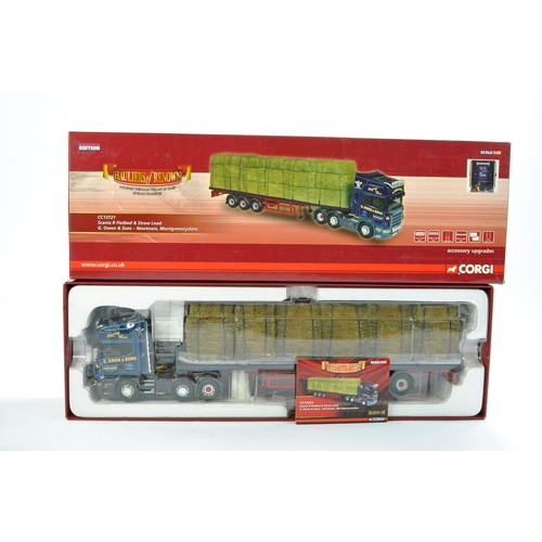 37 - Corgi Diecast Model Truck issue comprising No. CC13721 Scania R Flatbed with Straw Load in livery of... 