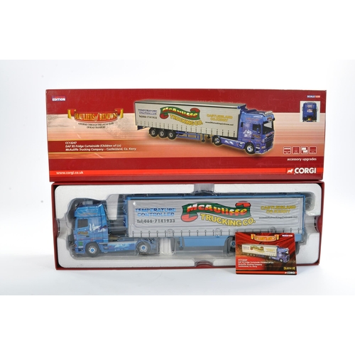 4 - Corgi Diecast Model Truck issue comprising No. CC13247 DAF 95 Fridge Curtainside in the livery of Mc... 