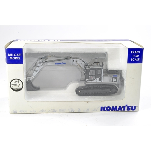 210 - Universal Hobbies 1/50 construction issue comprising Komatsu PC210 Tracked Excavator in brush metal ... 