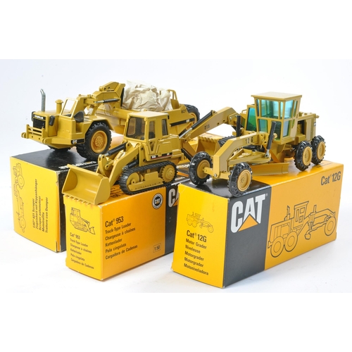 216 - NZG 1/50 construction group comprising 1) No. 190 CAT 215 Tracked Excavator, 2) No. 223 CAT 953 Trac... 