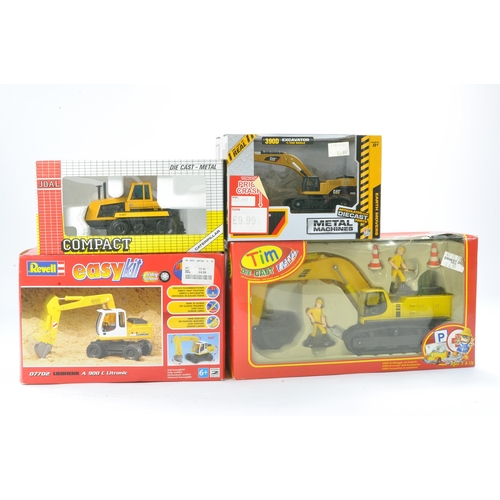 218 - Assorted construction group in various scales comprising Joal Challenger Tractor, Revell Liebherr A9... 