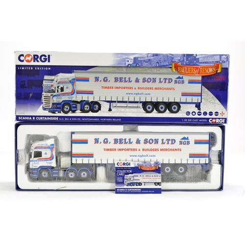 360 - Corgi Diecast Model Truck Issue comprising No. CC13757 Scania R Curtainside in the livery of NG Bell... 