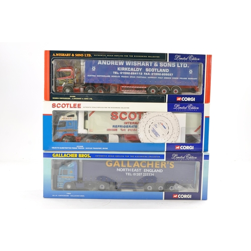 361 - Corgi Diecast Model Truck Issues comprising No. 75803 MAN Curtainside in the livery of Gallacher Bro... 