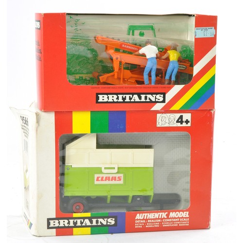 431 - Britains No. 9535 Potato Harvester plus No. 9566 Claas Tipping Trailer. Excellent with no obvious si... 