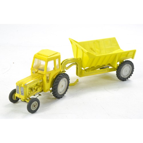 436 - Britains No. 9630 Fordson Super Major Industrial (in Yellow) Tractor with Shawnee Poole Dump Trailer... 