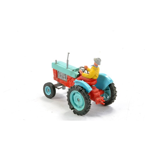 446 - Timpo approx 1/32 Ford 5000 Tractor. Light Blue and Red with (farmer) driver. Good however one tyre ... 