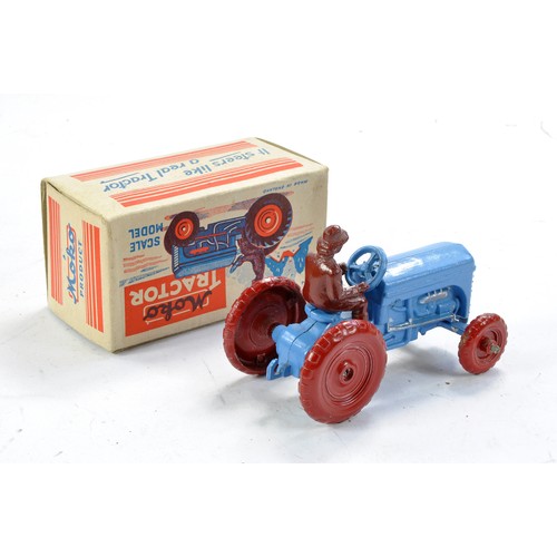 447 - Moko early Issue Ferguson Type Tractor. Original example is Blue with Maroon / Crimson metal wheels ... 