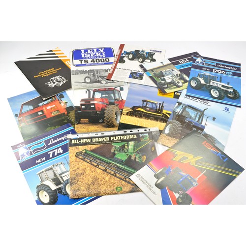 456 - Tractor and Machinery Literature comprising sales brochures and leaflets from John Deere, Case IH, I... 