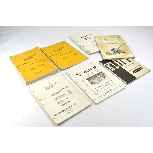 472 - Various Machinery Equipment Manuals, including New Holland, Welger etc.