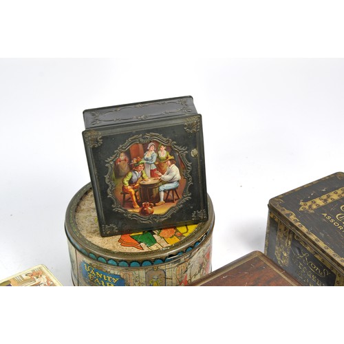 1556 - An interesting group of vintage Sweet / Chocolate / Biscuit tins including Lyons Treasure Tins plus ... 