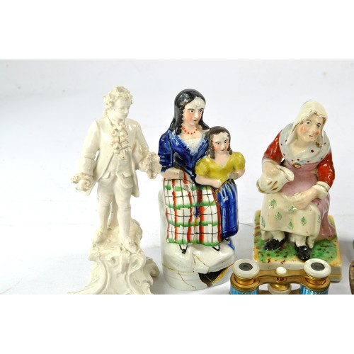 1581 - An intricate group of antique collectables comprising ornate figurines and bygones, including Shelle... 