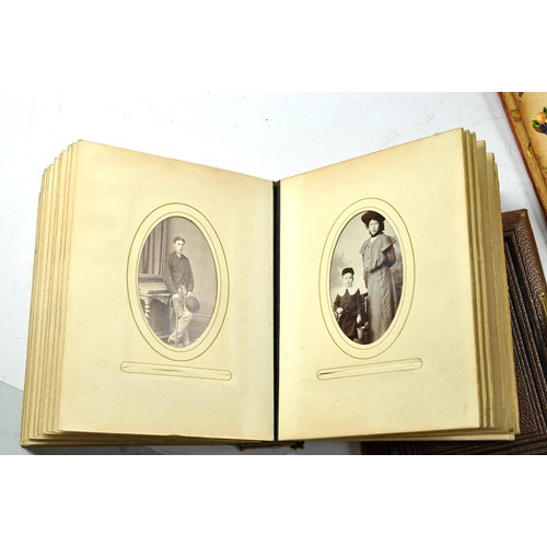 1589 - Victorian Photograph albums including interesting Dwarfism photographs / carte des visite to include... 